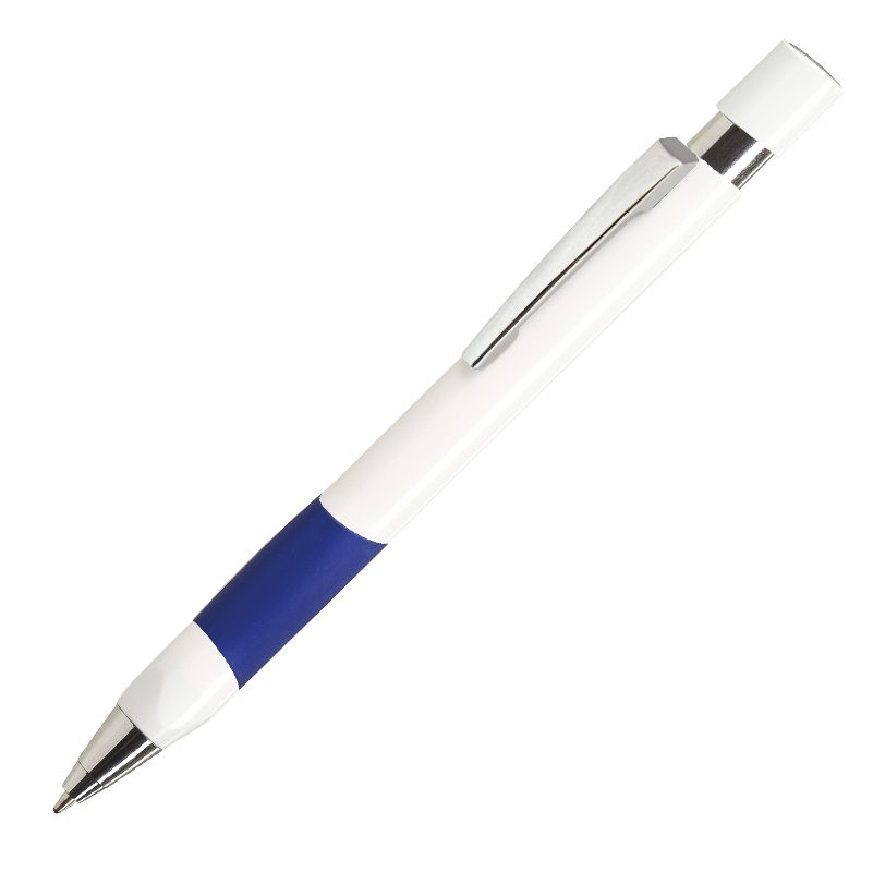 pen in wit met blauwe grip